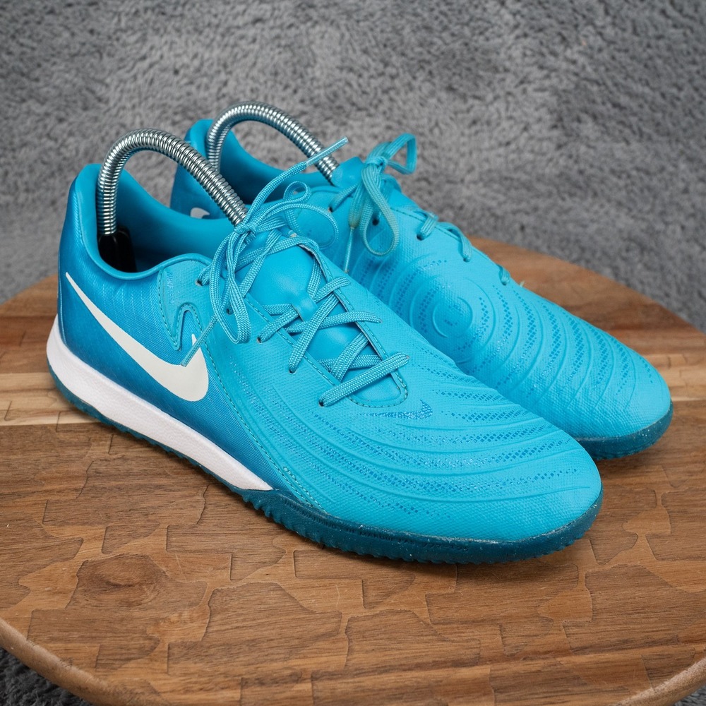 Nike Phantom GX 2 Academy IC Blue Fury White Soccer Shoe Men's Size 7